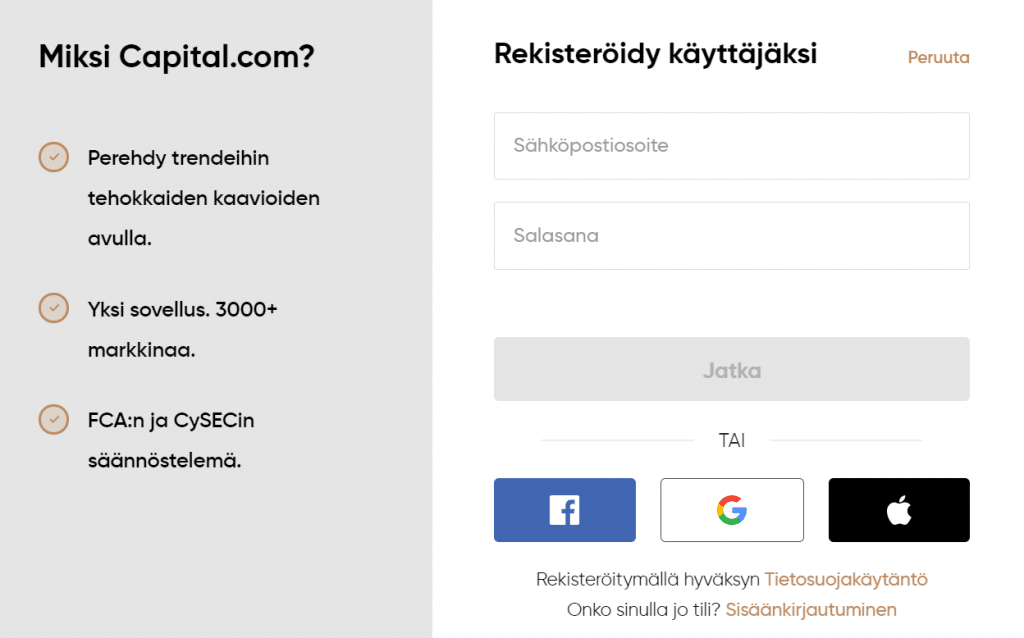 Rekisteröidy Capital.com