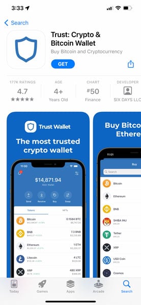 Trust wallet App Store